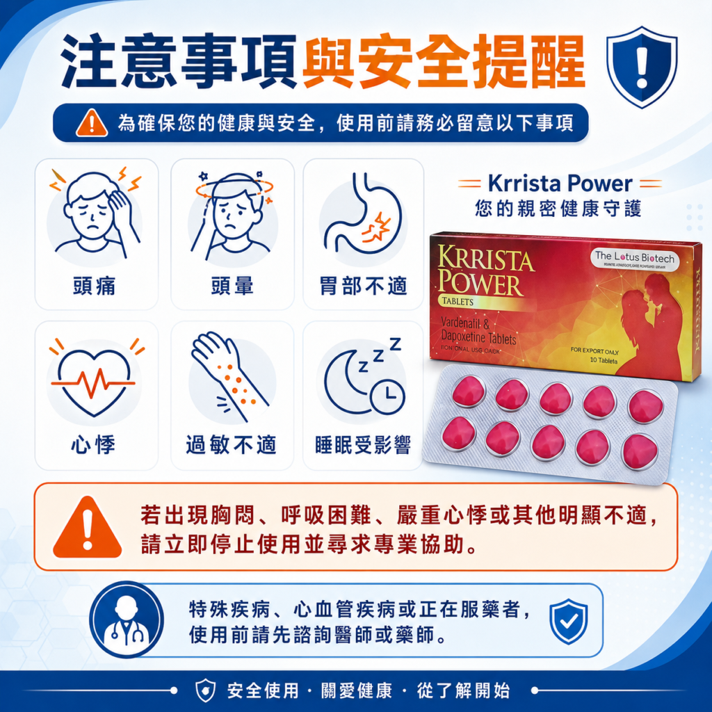 Krrista Power 可能副作用與安全提醒